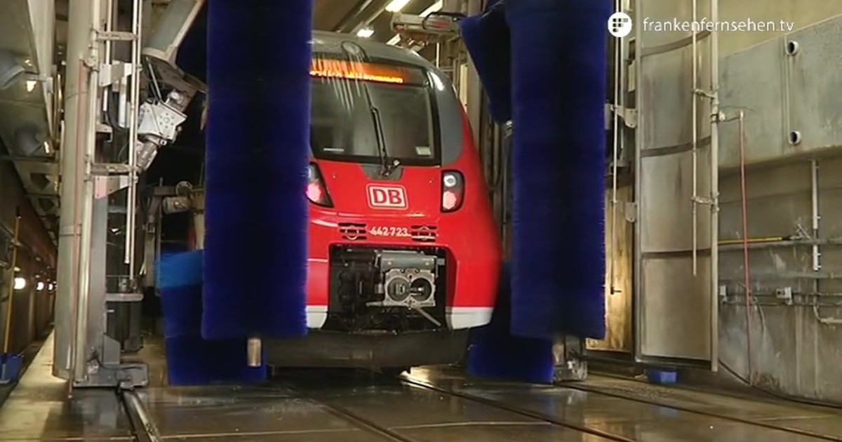 Mit der SBahn durch die Waschanlage Franken Fernsehen